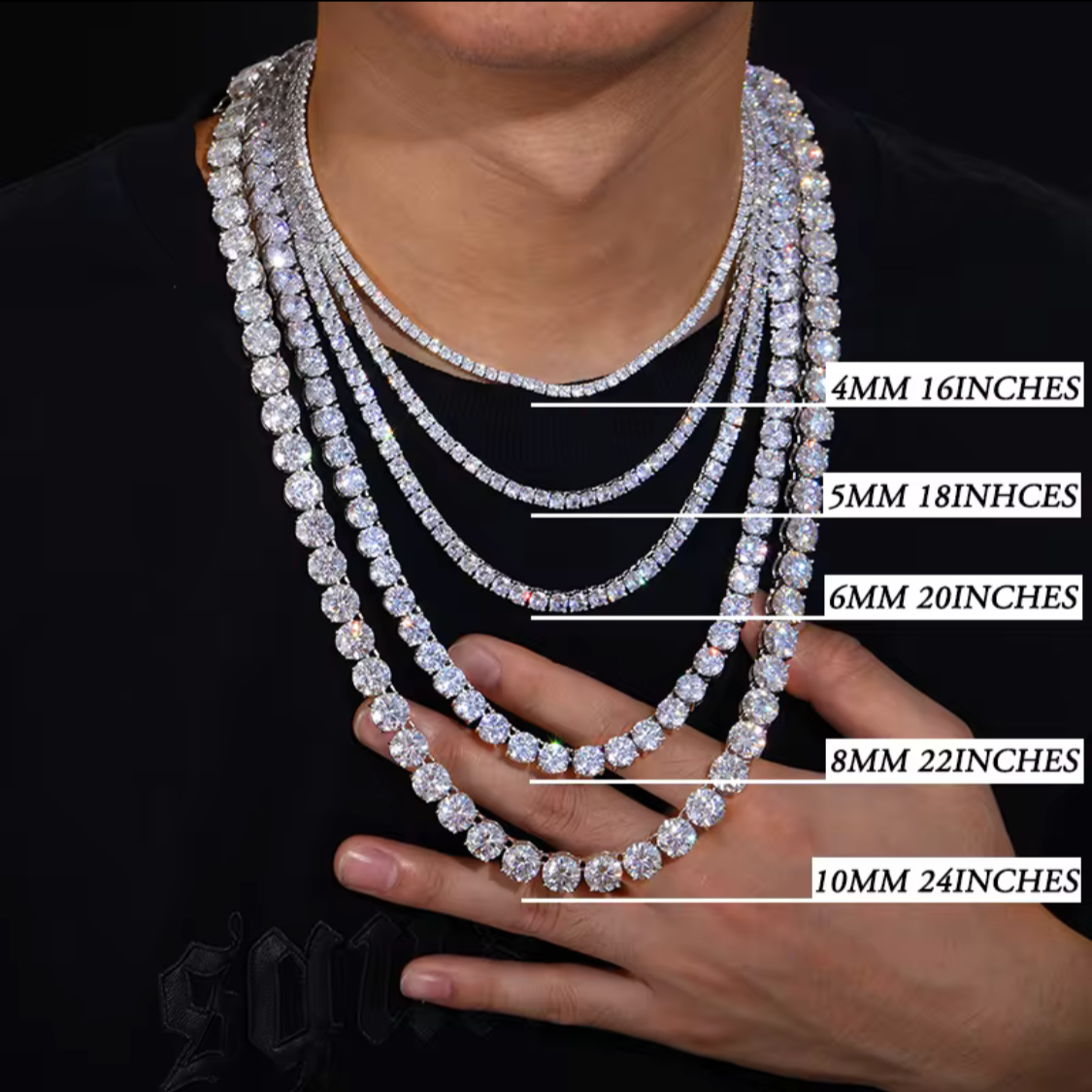 Classic S925 VVS Moissanite Tennis Chain