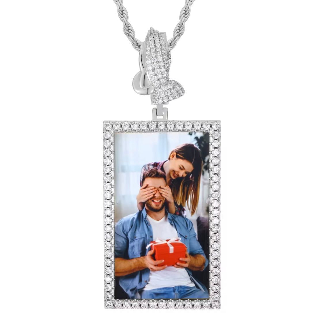 VVS Moissanite Photo Frame Pendant