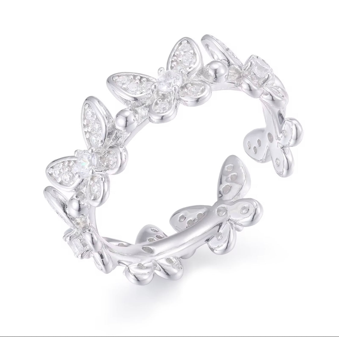S925 Adjustable Moissanite Eternal Flutter Band