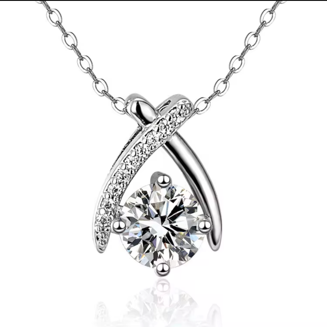 Twilight Embrace Moissanite Pendant
