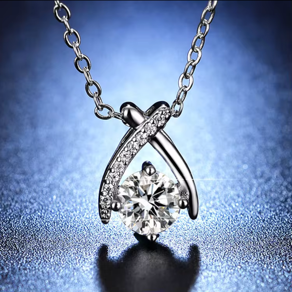 Twilight Embrace Moissanite Pendant