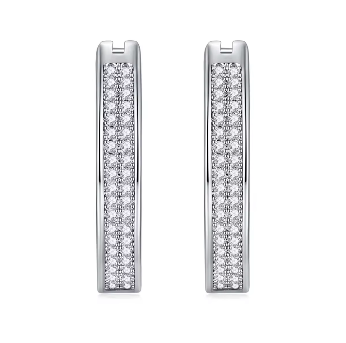 D Color Moissanite Small Huggie Hoop