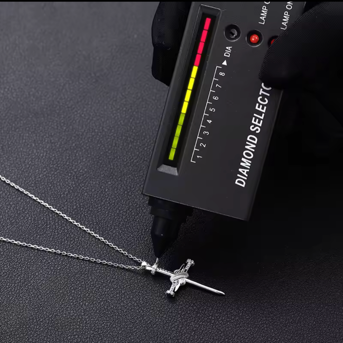 VVS D Color Moissanite Slim Dagger Cross Necklace