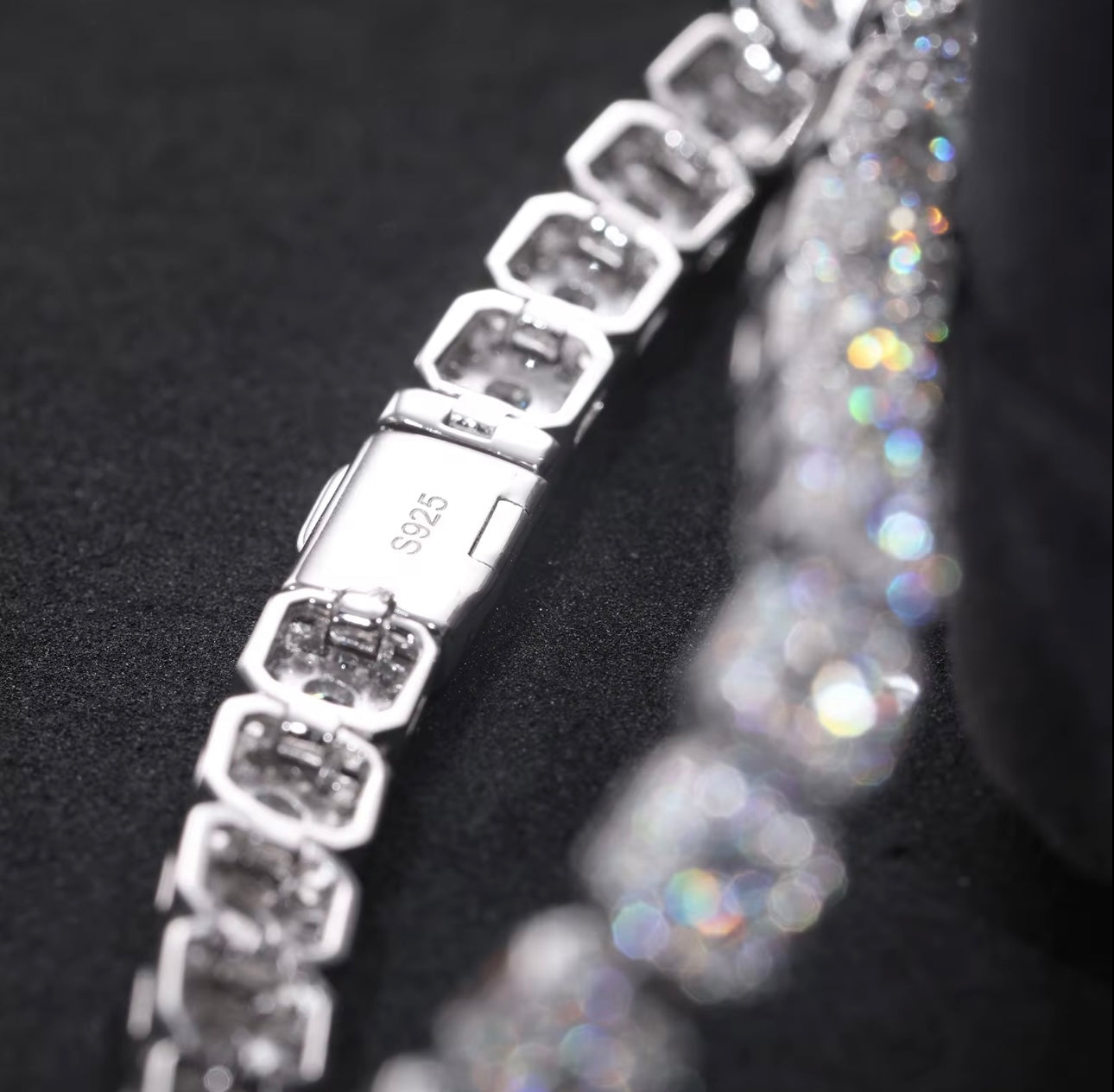 6mm VVS Moissanite Halo Tennis Bracelet