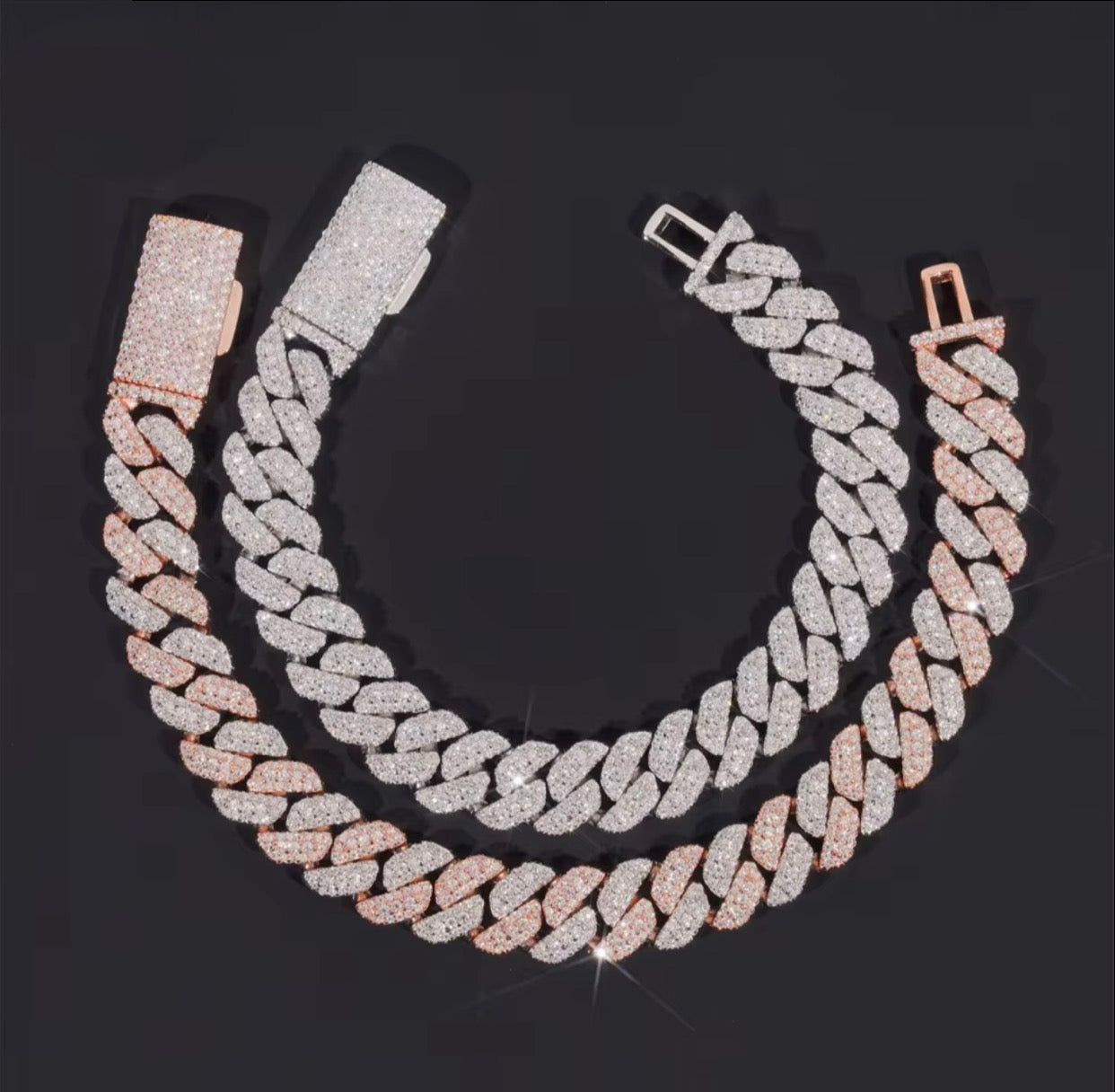 Two Tone Cuban Link Bracelet