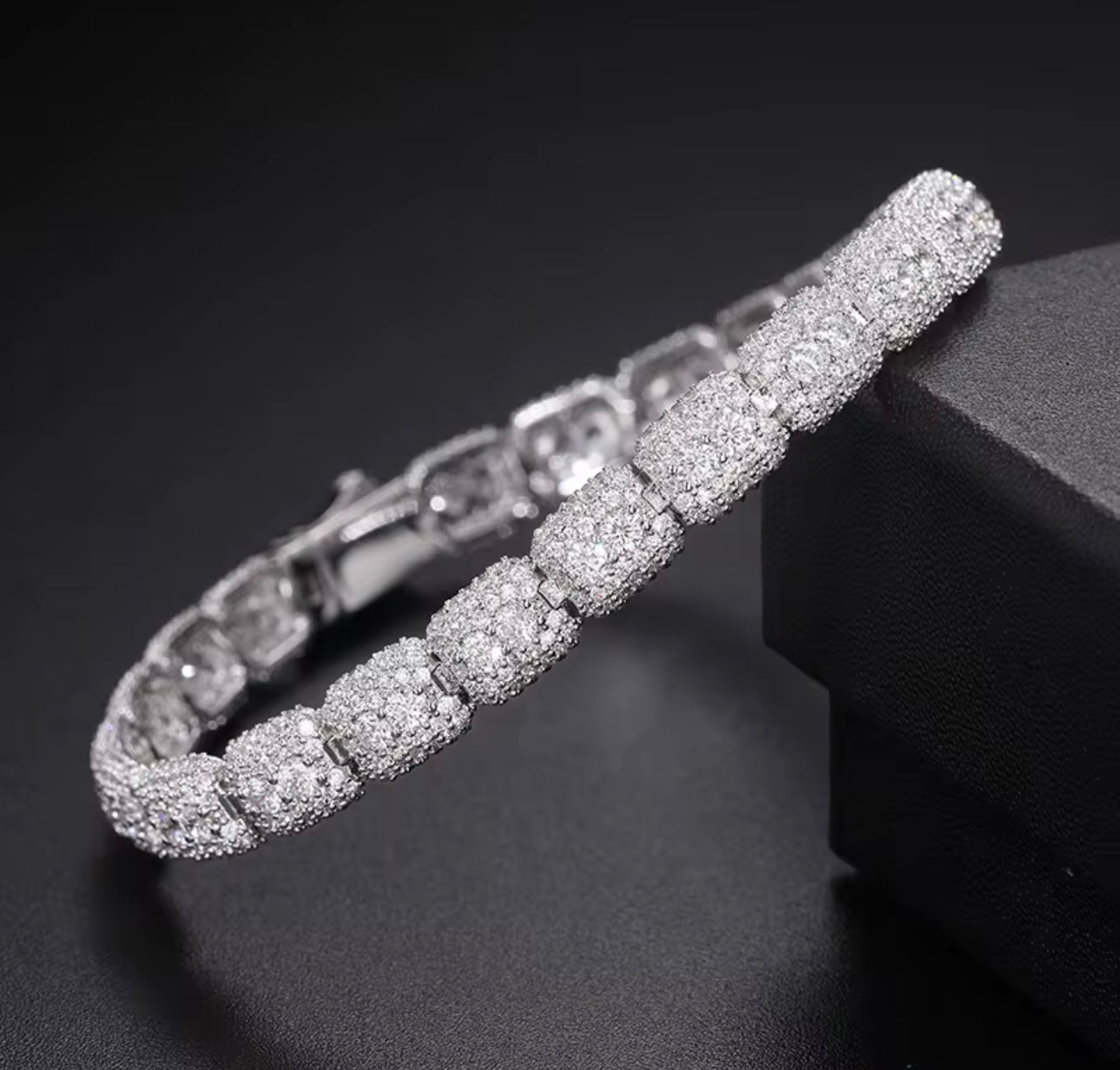S925 Pure Silver VVS Moissanite Tennis Bracelet