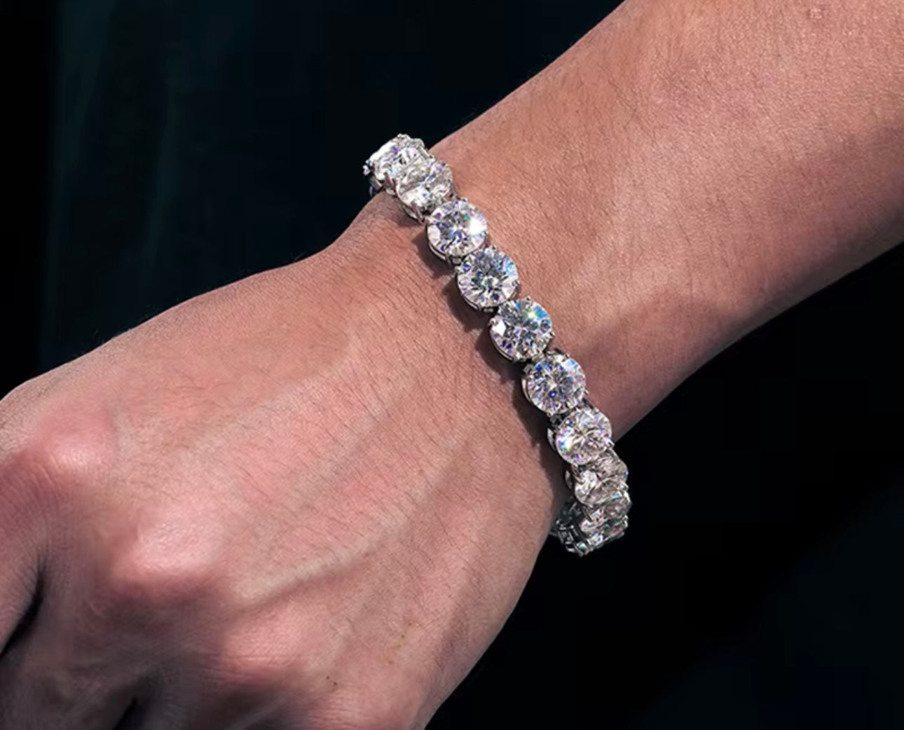 10mm S925 VVS Moissanite Tennis Bracelet