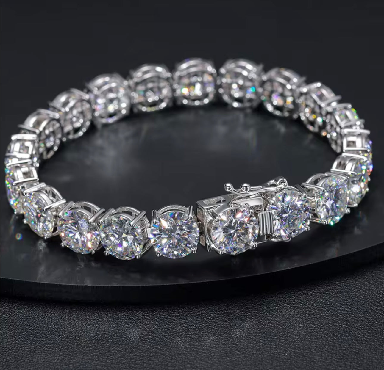 10mm S925 VVS Moissanite Tennis Bracelet