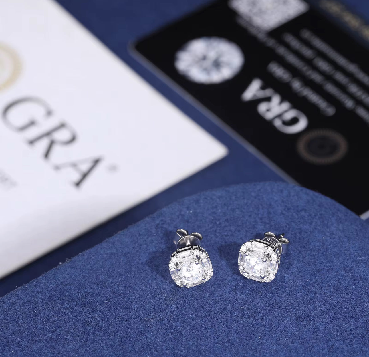 5mm VVS Emerald Cut Moissanite Earrings