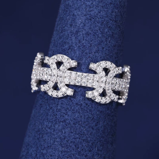 Byzanite Pattern Moissanite Ring