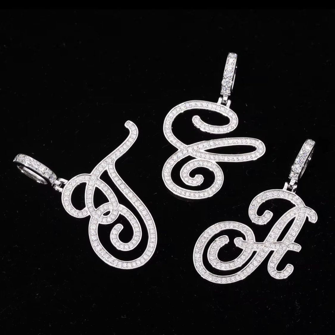 VVS Moissanite Letter Pendant