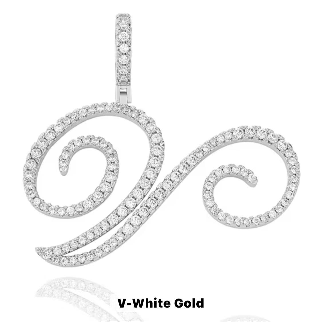 VVS Moissanite Letter Pendant