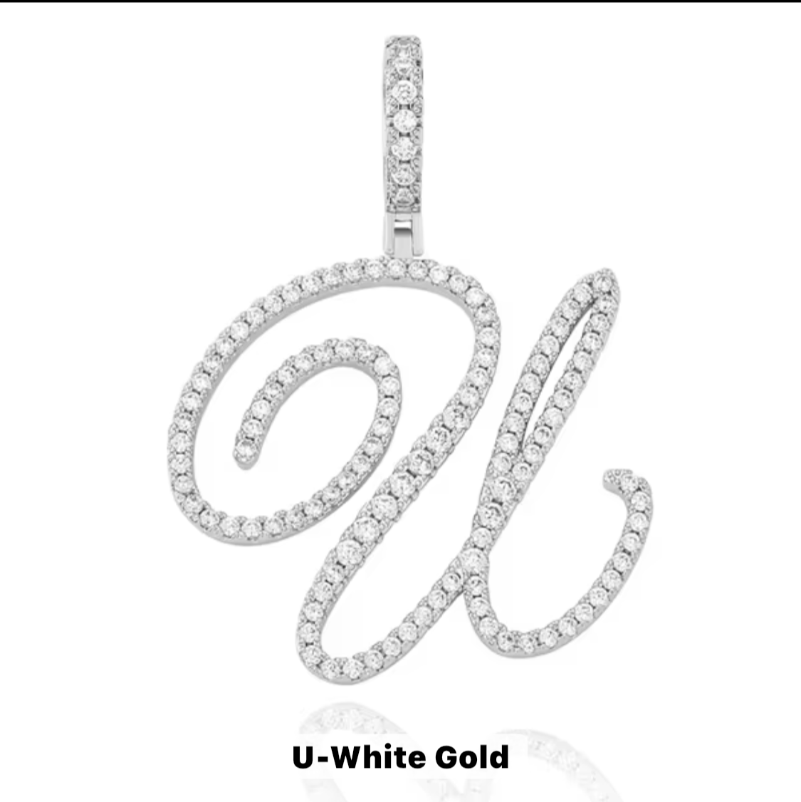 VVS Moissanite Letter Pendant