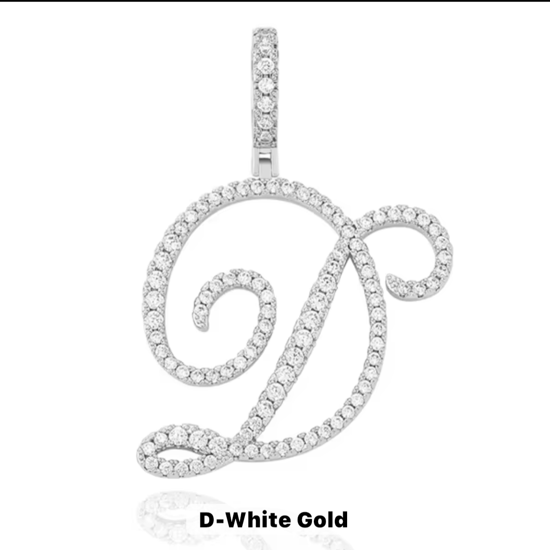 VVS Moissanite Letter Pendant
