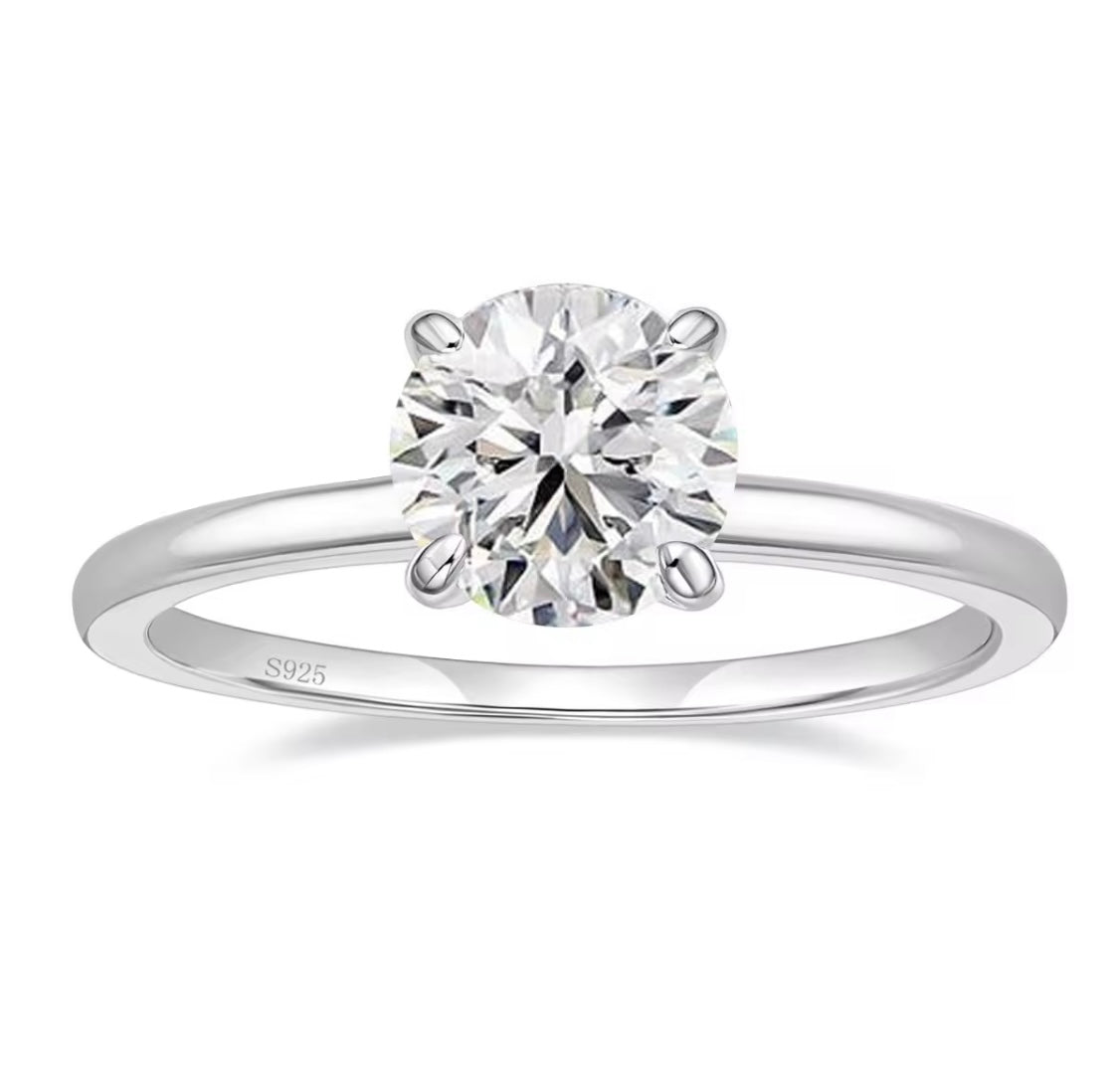 Round Cut 1.5ct Moissanite Ring