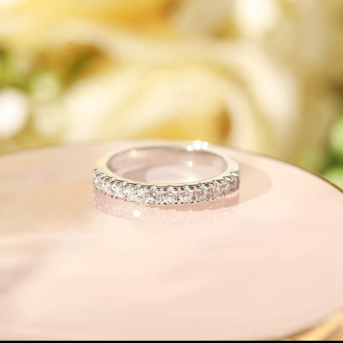 Eternal Sparkle Moissanite Half Eternity Band