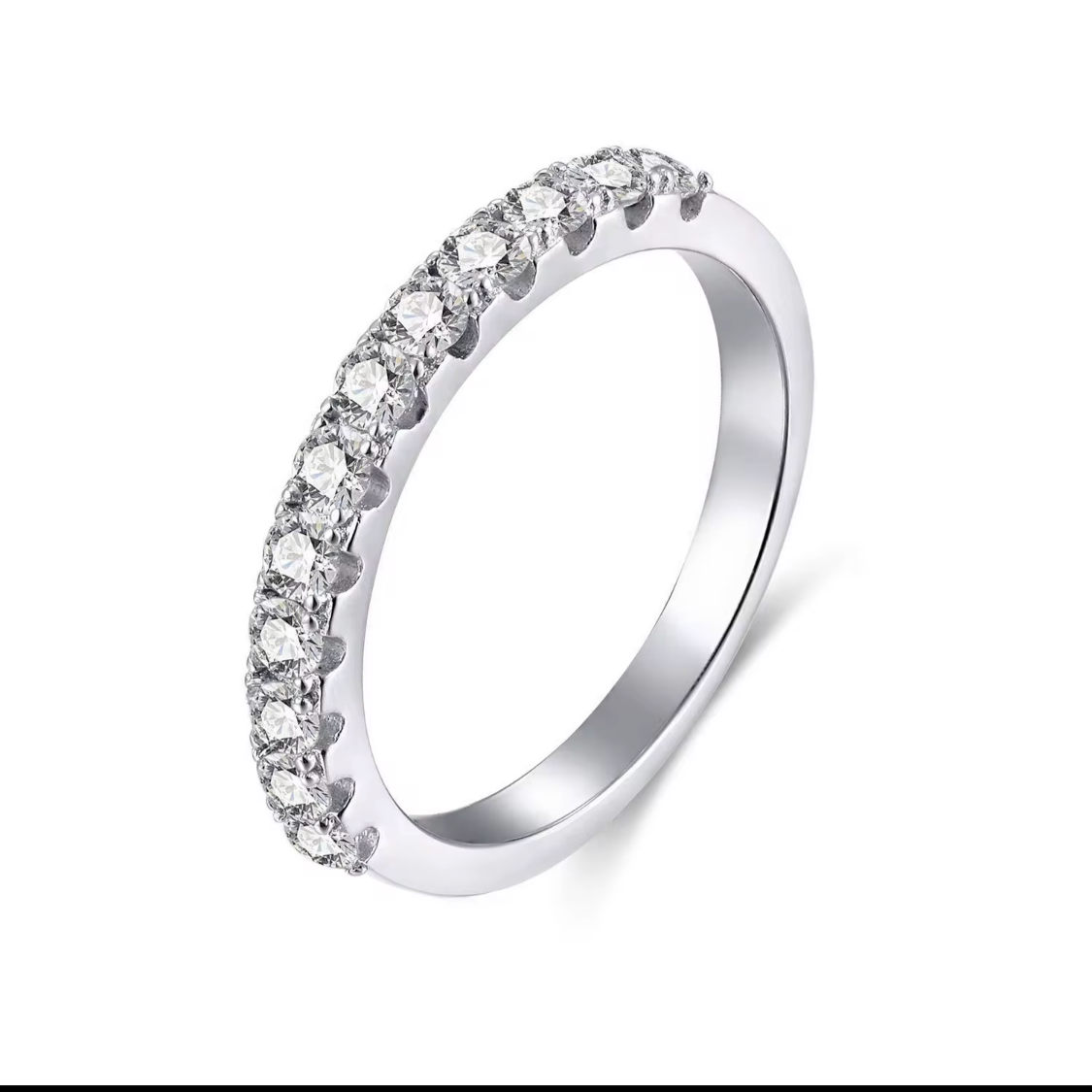 Eternal Sparkle Moissanite Half Eternity Band