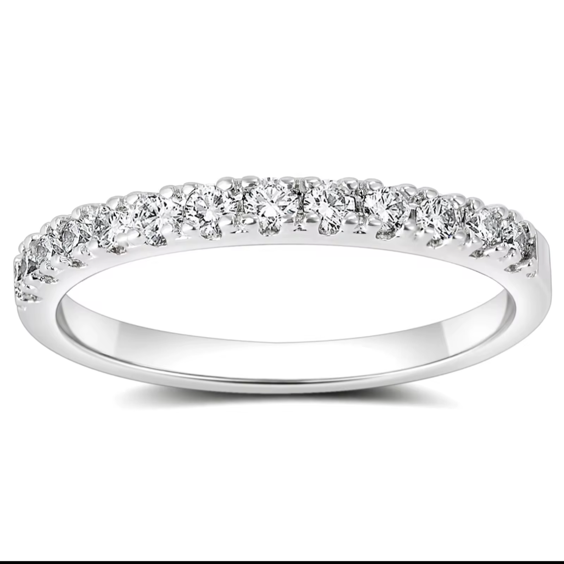 Eternal Sparkle Moissanite Half Eternity Band