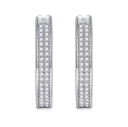 D Color Moissanite Small Huggie Hoop