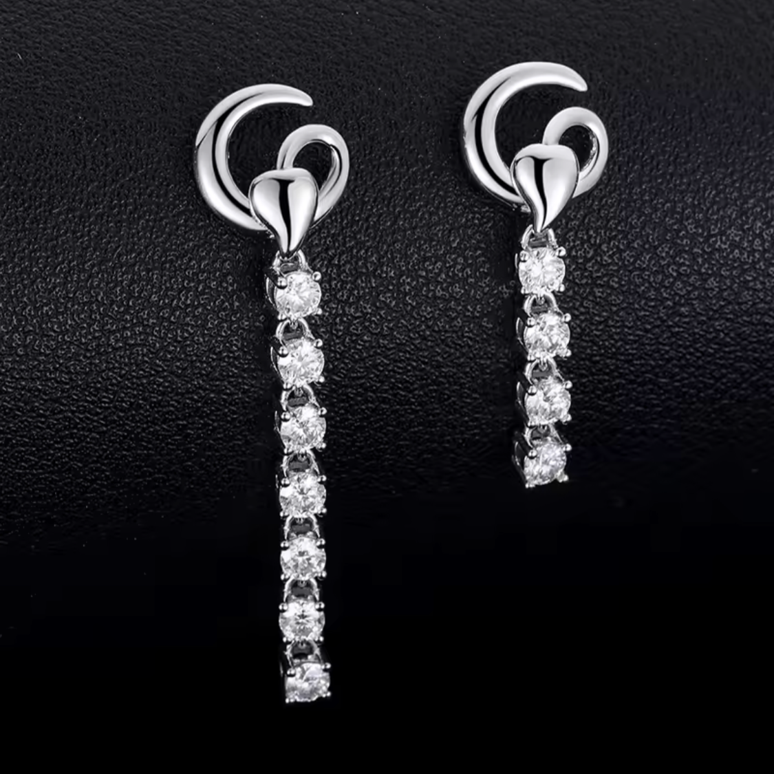 S925 VVS Moissanite Cluster Drrop Tennis Earrings