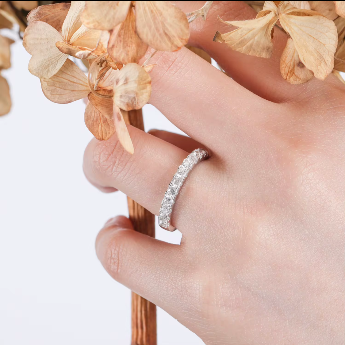 Eternal Sparkle Moissanite Half Eternity Band