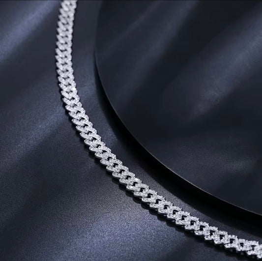 6mm S925 Silver Miami cuban link Bracelet