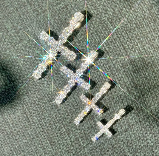VVS1 D Color Moissanite Cross Pendent s925