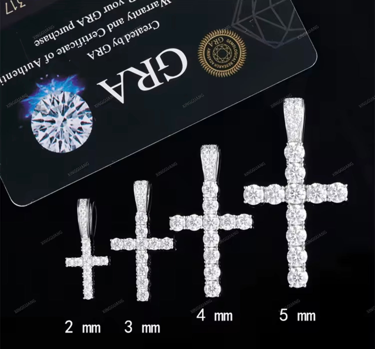 VVS1 D Color Moissanite Cross Pendent s925