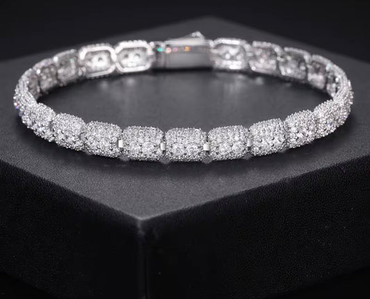 S925 Pure Silver VVS Moissanite Tennis Bracelet
