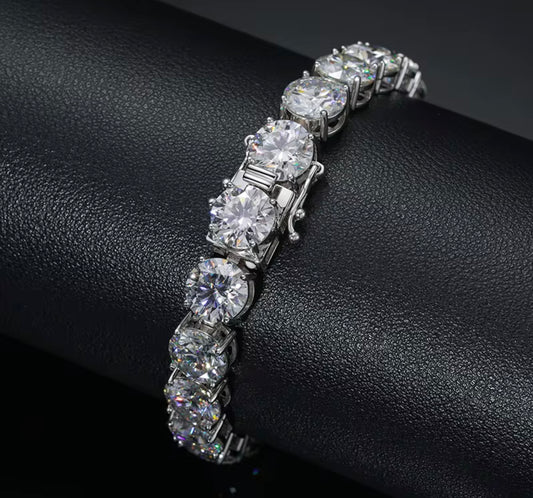 10mm S925 VVS Moissanite Tennis Bracelet