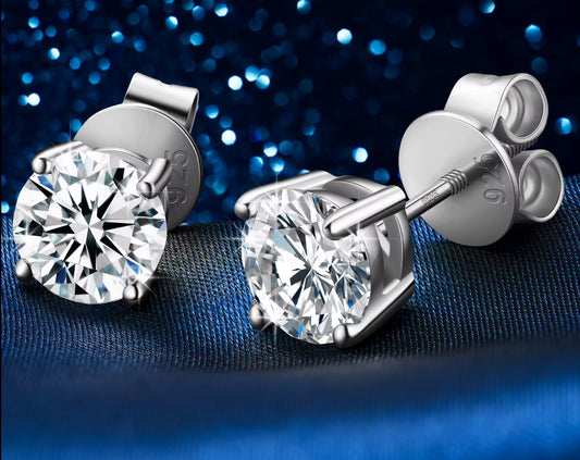 8mm S925 VVS Moissanite Stud Earrings